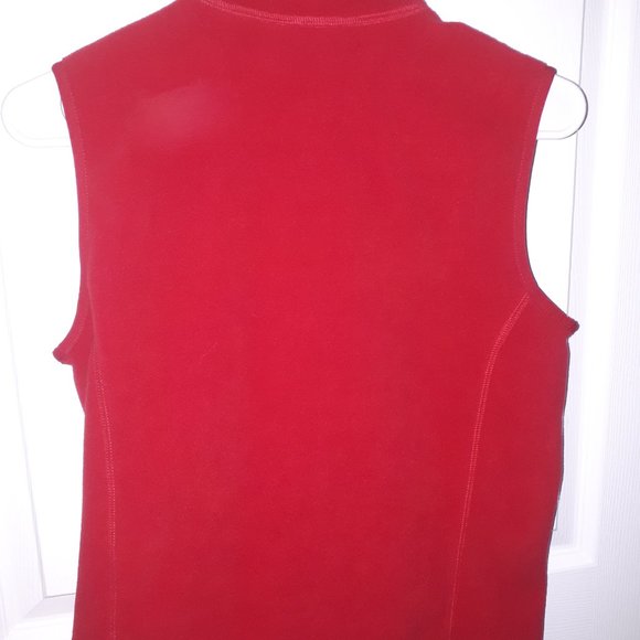 Cozy Denver Hayes Red Polar Fleece Vest Size Small - Picture 4 of 4